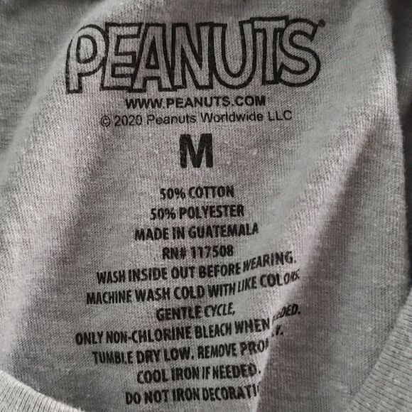 Peanuts Snoopy gray July 4th holiday sleeveless tee tshirt Sz M NWOT - Picture 4 of 4